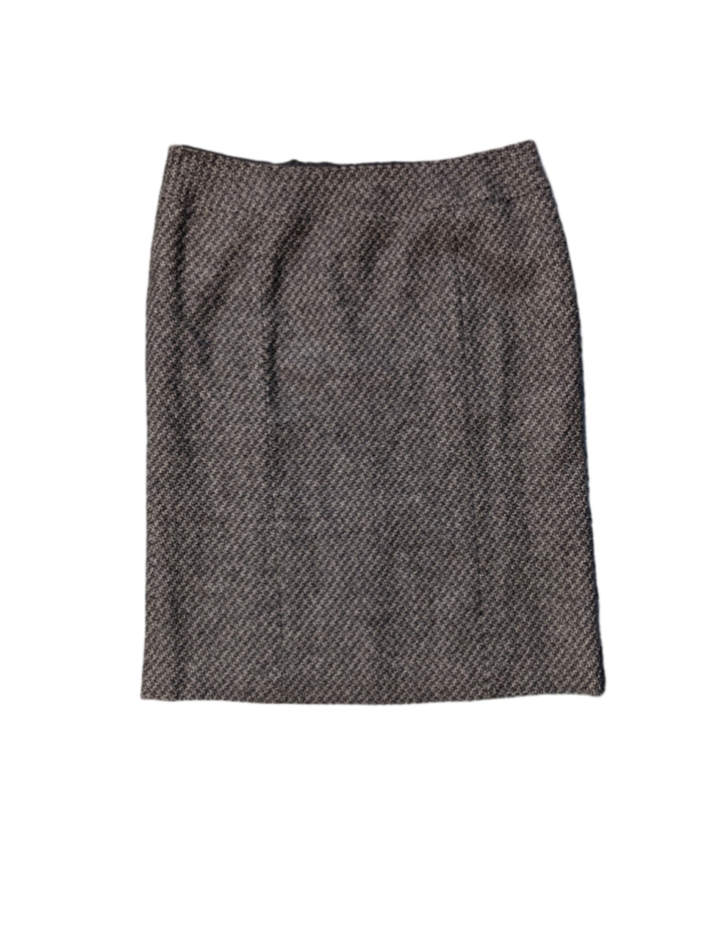 Vintage Talbots 100% Wool Tweed Pencil Skirt Size 16 Made in Japan Black White